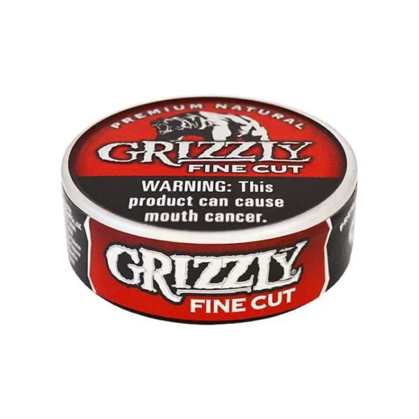 Grizzly Normal 12oz Fine Cut smokeless tobacco can with classic branding